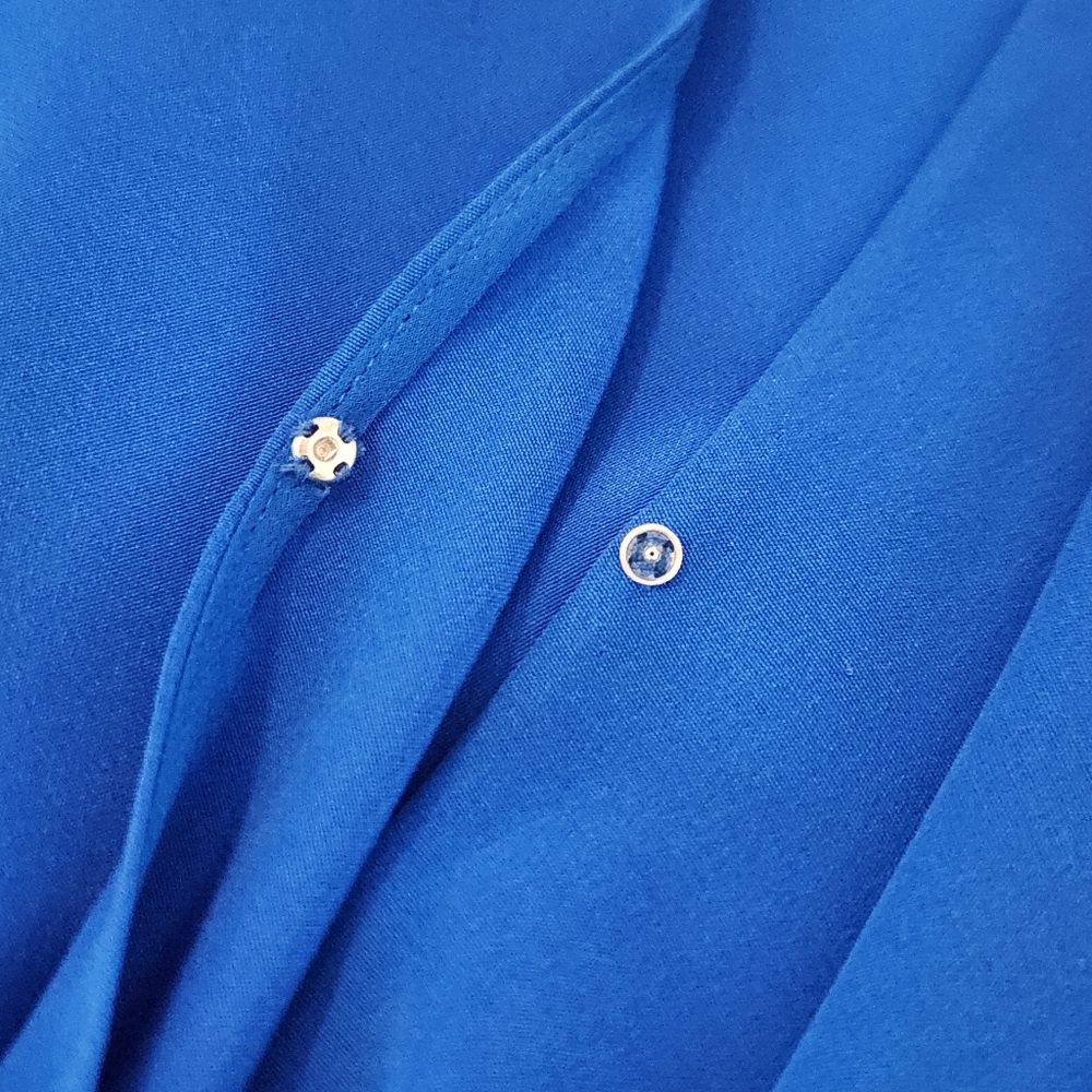 Diane Von Furstenberg DVF Blue Silk Wrap Dress Sz S - Picture 4 of 12